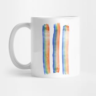 Rainbow brush strokes Mug